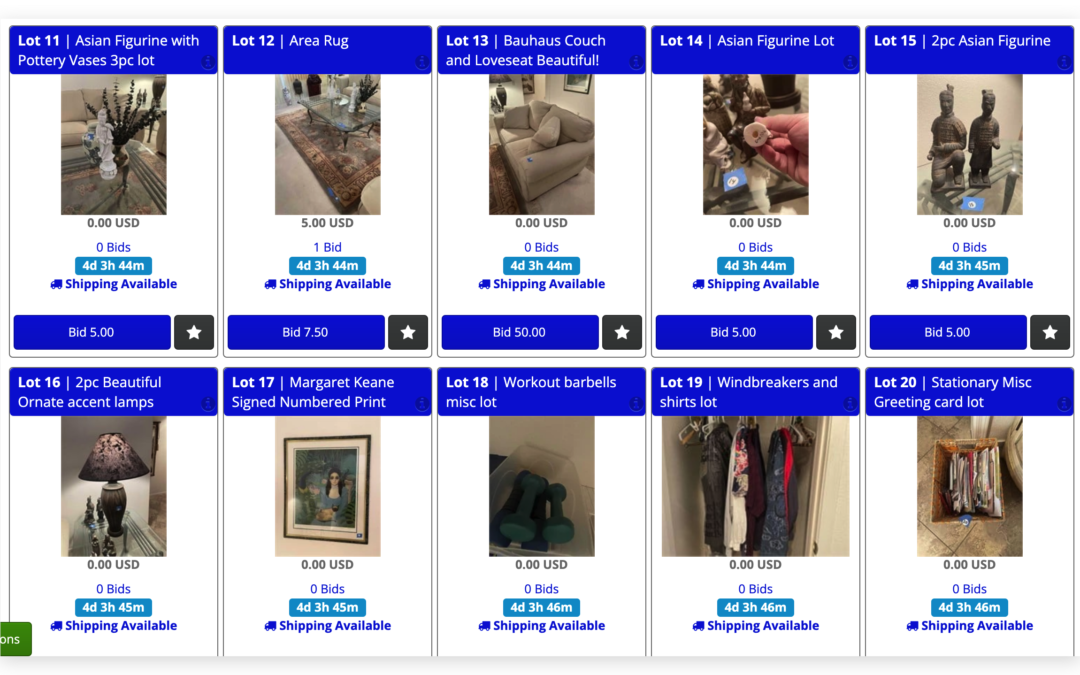 9/1 BIG EYES SUNNY ESTATE AUCTION – GOLD, KEANE, GOLF CART