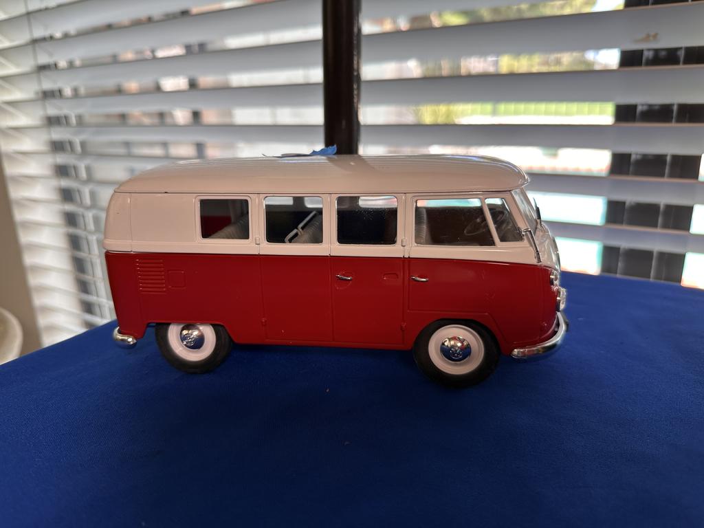 Red and cream Solido VW Combi diecast microbus